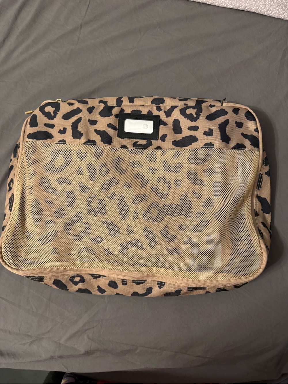 CALPAK Leopard Print 5 travel cubes in Tan and Black